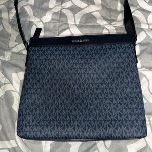 Michael Kors blue messenger crossbody bag
